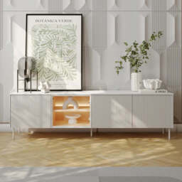 Liba TV Cabinet 195cm - White 195cm - thumbnail 1