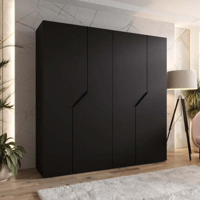 Blomvik I Hinged Door Wardrobe 200cm - Black 200cm - image 1