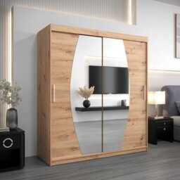 Elypse Sliding Door Wardrobe 180cm - Oak Artisan 180cm - thumbnail 1