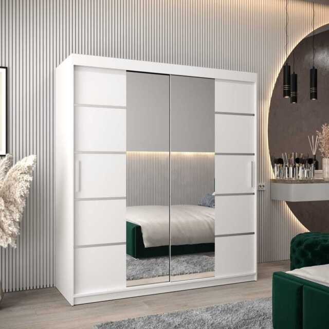 Verona 04 Sliding Door Wardrobe 180cm - White 180cm - image 1