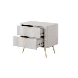 Lante Bedside Table 63cm - White 63cm - thumbnail 8