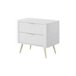 Lante Bedside Table 63cm - White 63cm - thumbnail 2