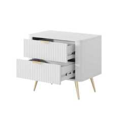 Lante Bedside Table 63cm - White 63cm - thumbnail 3