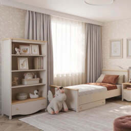 Mia MI-02 Bookcase 85cm - White Matt 85cm - thumbnail 7