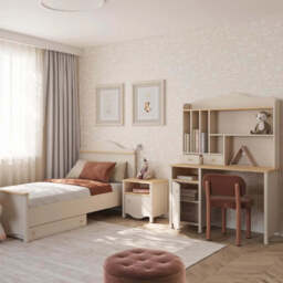 Mia MI-02 Bookcase 85cm - White Matt 85cm - thumbnail 8
