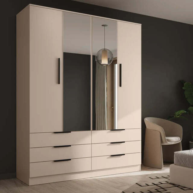 Avera AV-01 Hinged Door Wardrobe 170cm - Beige 170cm - image 1