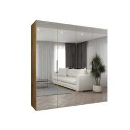 Marbella III Hinged Door Wardrobe 200cm - White 200cm - thumbnail 8