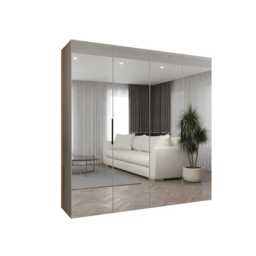Marbella III Hinged Door Wardrobe 200cm - White 200cm - thumbnail 3