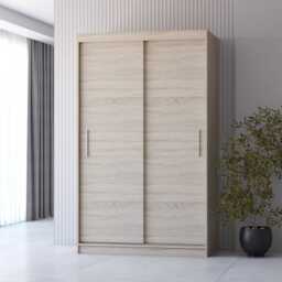 Neomi 04 Sliding Door Wardrobe 120cm - White White Matt 120cm - thumbnail 2