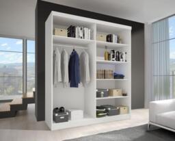 Neomi 04 Sliding Door Wardrobe 120cm - White White Matt 120cm - thumbnail 5