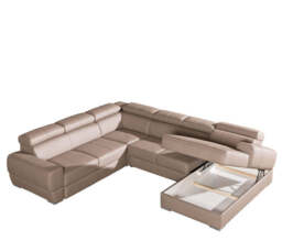 Vento U-Shaped Corner Sofa Bed - 302cm 255cm - thumbnail 2