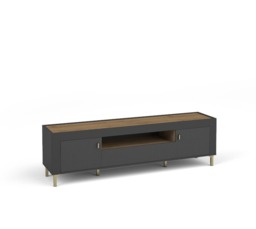 Mossa 08 TV Cabinet 177cm - Black 177cm - thumbnail 1