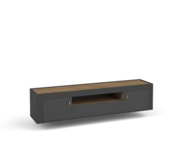 Mossa 08 TV Cabinet 177cm - Black 177cm - thumbnail 8