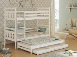 Seweryn Bunk Bed with Trundle and Storage - Cotton Without Mattresses - thumbnail 5