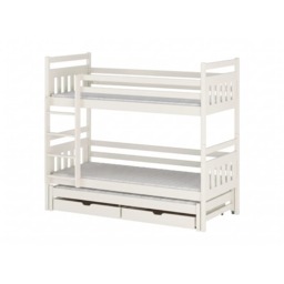 Seweryn Bunk Bed with Trundle and Storage - Cotton Without Mattresses - thumbnail 1