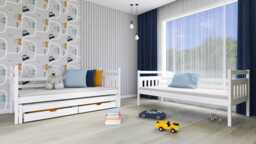 Seweryn Bunk Bed with Trundle and Storage - Cotton Without Mattresses - thumbnail 8