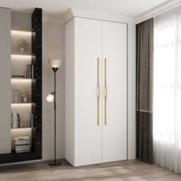 Como II Hinged Door Wardrobe 100cm - Cashmere 100cm - thumbnail 2