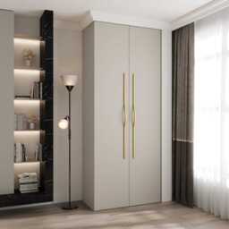 Como II Hinged Door Wardrobe 100cm - Cashmere 100cm - thumbnail 1