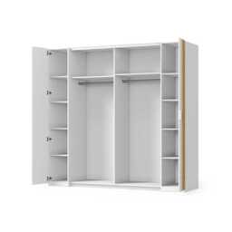 Florencja Sliding Door Wardrobe 220cm - White 220cm - thumbnail 2