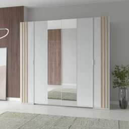 Florencja Sliding Door Wardrobe 220cm - White 220cm - thumbnail 5