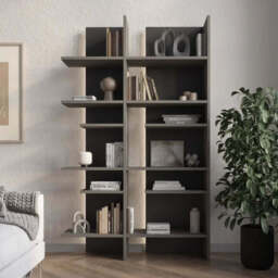 Fitt FL-01P Bookcase 119cm - Grey 119cm - thumbnail 1