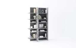 Fitt FL-01P Bookcase 119cm - Grey 119cm - thumbnail 3
