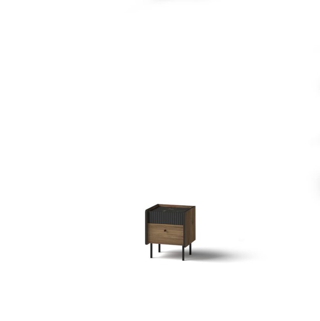 Prestigo Bedside Table 42cm - Oak Walnut 42cm - image 1