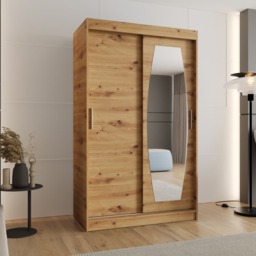 Rossa Sliding Door Wardrobe 120cm - Cashmere 120cm - thumbnail 2