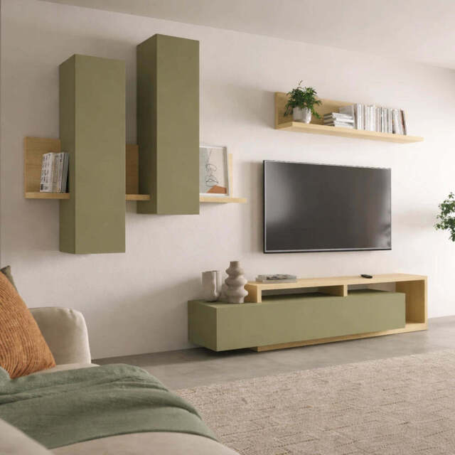 "Bota Entertainment Unit For TVs Up To 75"" - Eucalyptus 225cm" - image 1