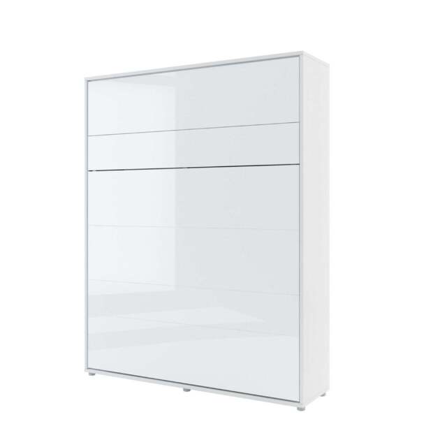 BC-12 Vertical Wall Bed Concept 160cm - White Gloss 160 x 200cm - image 1