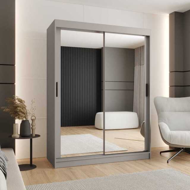 Rubino T3 Sliding Door Wardrobe 150cm - Cashmere 150cm - image 1