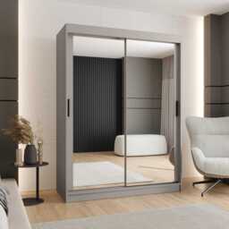 Rubino T3 Sliding Door Wardrobe 150cm - Cashmere 150cm - thumbnail 1