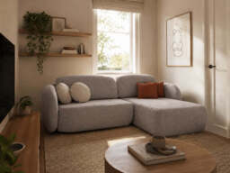 Corner Sofa Bed Olio I - Brown 248cm Right - thumbnail 4