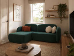 Corner Sofa Bed Olio I - Brown 248cm Right - thumbnail 7