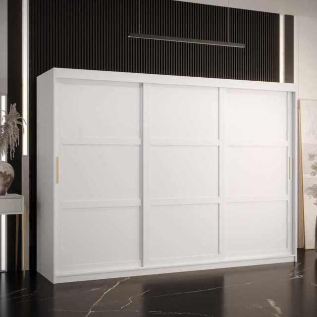 Ramiro I Sliding Door Wardrobe 250cm - White 250cm - image 1