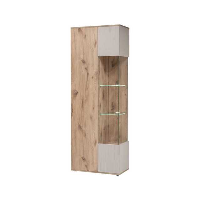 Catalina Tall Display Cabinet 70cm - Oak Vicking 70cm - image 1
