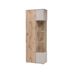 Catalina Tall Display Cabinet 70cm - Oak Vicking 70cm