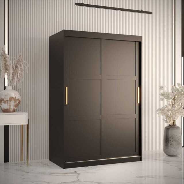 Ramiro I Sliding Door Wardrobe 120cm - Black 120cm - image 1