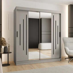 Rubino Y1 Sliding Door Wardrobe 180cm - Cashmere 180cm