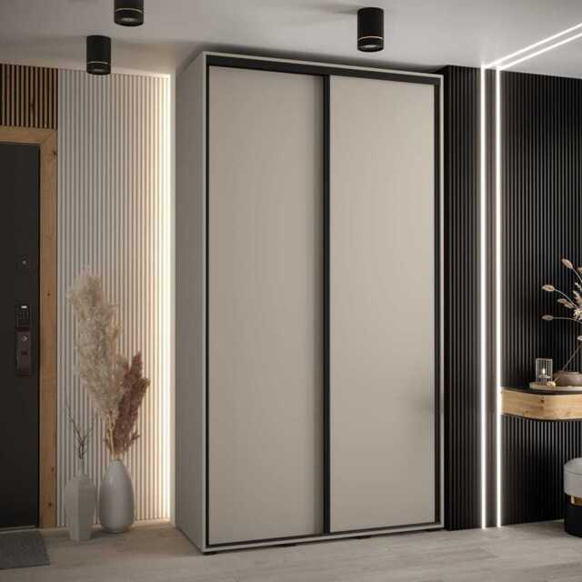 Dakota I Sliding Door Wardrobe 140cm - Cashmere 140cm - image 1