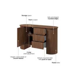 Cavo Chest Of Drawers 139cm - Oak Walnut 139cm - thumbnail 7
