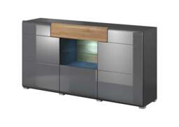 Toledo 26 Sideboard Cabinet 159cm - Grey Gloss 159cm - thumbnail 8