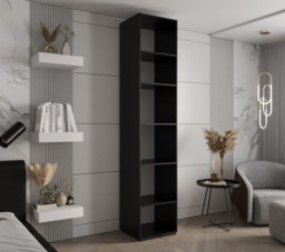 Inova II Hinged Door Wardrobe 50cm - Black 50cm - thumbnail 3