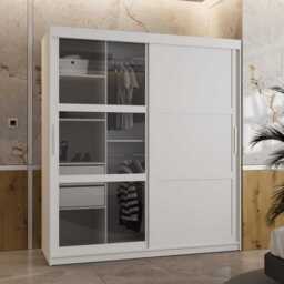 Parma III Sliding Door Wardrobe 180cm - Black 180cm - thumbnail 8