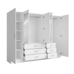 Konso Hinged Door Wardrobe 250cm - Beige 250cm - thumbnail 7