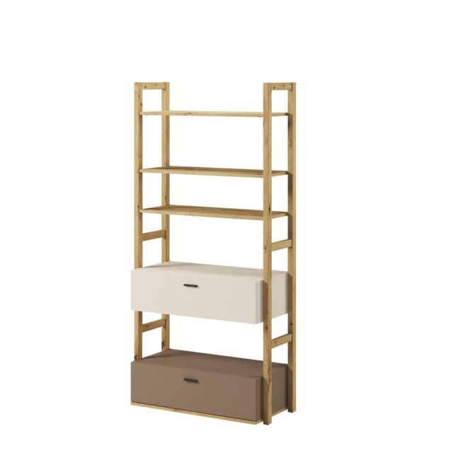 Lenny LY-02 Bookcase 85cm - Oak Artisan 85cm - image 1