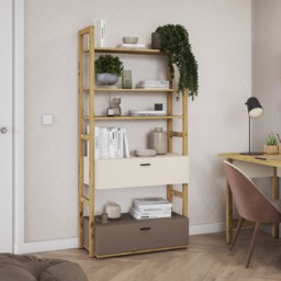 Lenny LY-02 Bookcase 85cm - Oak Artisan 85cm - thumbnail 5