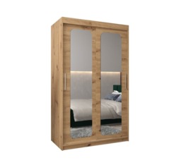 Uppsala T3 Sliding Door Wardrobe 120cm - Black 120cm - thumbnail 3