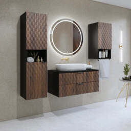 Enzo Floating Vanity Unit 81cm - Oak Catania 81cm - thumbnail 7