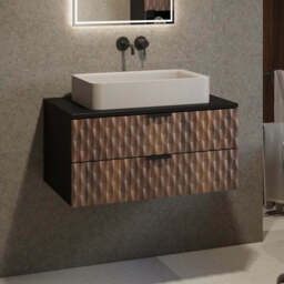 Enzo Floating Vanity Unit 81cm - Oak Catania 81cm - thumbnail 5